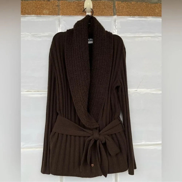 Salvatore Ferragamo Brown Wool Cashmere cárdigan medium - Picture 2 of 14